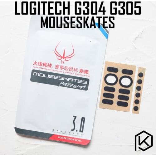 Hotline mouse feet skates gildes games 2 sets/pack competition level for logitech g304 g305 0.6mm thickness