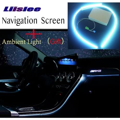 Liislee Car Multimedia Player NAVI For Mercedes Benz C MB W205 GLC W253 Car Radio Stereo GPS Navigation With Ambient Light