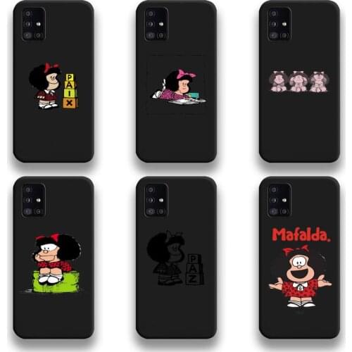 Mafalda Hot Sale Fitted Phone Case For Samsung Galaxy A52 A21S A02S A12 A31 A81 A10 A20E A30 A40 A50 A70 A80 A71 A51 5G