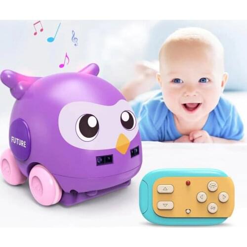 Mini Cartoon Animal Car With light music Induction Hand Control Following Electric Model Gesture Sensor Cute Track Car Kids Toys