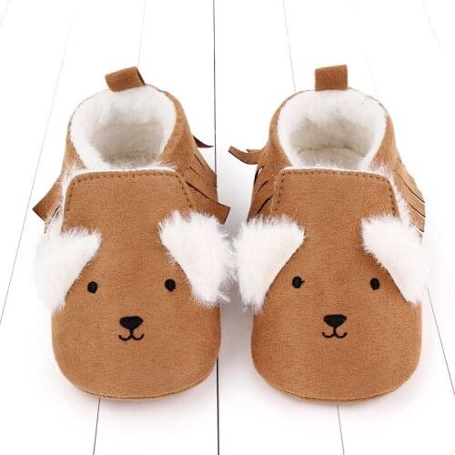 Cartoon Baby Shoes Cute Newborn Boys Girls First Walkers Flats Soft Sole Non-slip Shoes Footwear Toddler Booties 0-18 Months