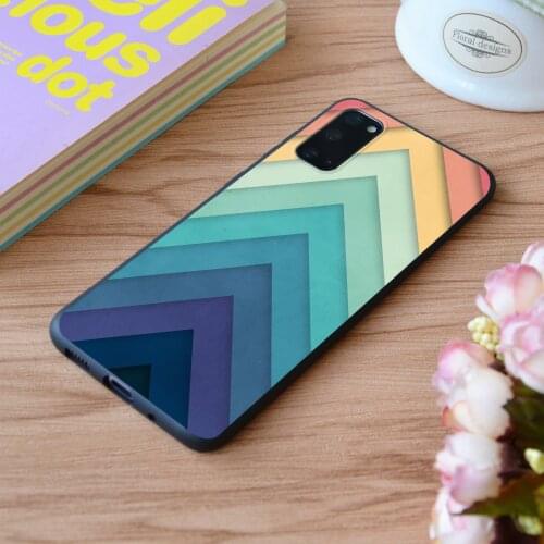 For Samsung Retro Chevrons 002 Print Soft Silicone Matt Case TPU Cover Galaxy S Note M and Galaxy A