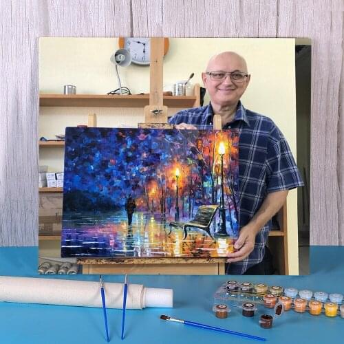 Late At Night DIY Paint By Numbers Kit Oil Paints 40*50 Canvas Painting Wall Paintings Crafts For Adults For Drawing Handiwork