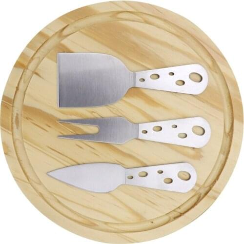 Jaswehome 4pcs Cheese Board Set Cheese Knives Cheese Cutter Knife Slicer Kit Useful Cooking Tools With Wood Cutting Board