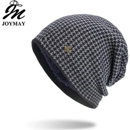 Joymay New arrival Winter Beanies Hat Unisex Classic Warm Soft Skullies Knitting Hats For Men Women WM131