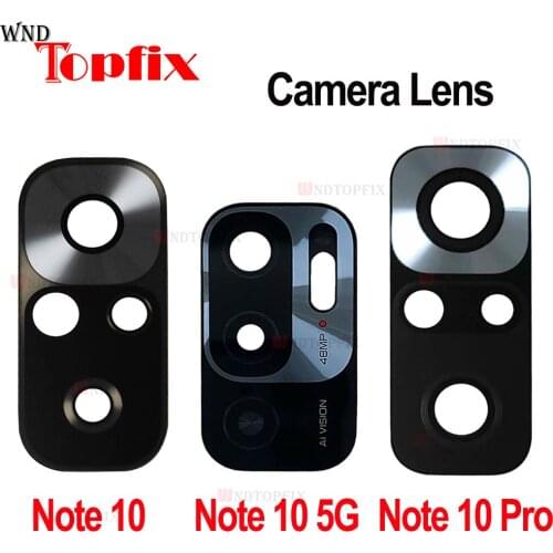 New Back Rear Camera Lens Glass For Xiaomi Redmi Note 10 5G Rear Camera Lens Glass Redmi Note 10 Pro Lens Note 10S Lens