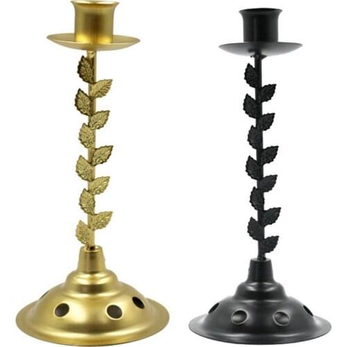 Candle Holder Eco-friendly Fadeless Wrought Iron Desktop Candle Stand Decor Candlelight Container Display Holders Romantic Tool