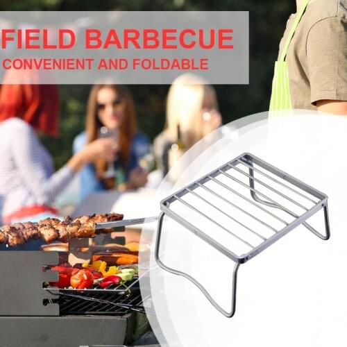 Christmas Family Party Outdoor Stainless Steel Portable Folding Barbecue Grill Garden Rack Lightweight Kitchen Tools