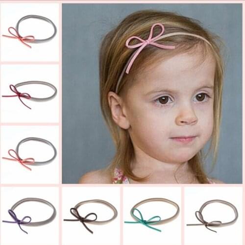 60pcs/lot 22 Color Girls Nylon Headband Girls Hair Bow Headband Kids Nylon Elastic Headbands Headwear Free Shipping