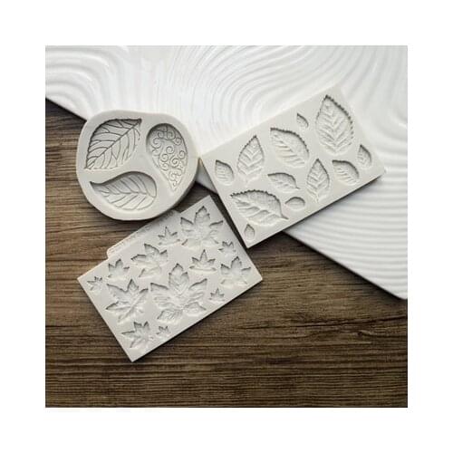 Przy Leaf Series Maple Leaves Silicone Mold Fondant Molds Cake Decorating Tools Clay Mould Aroma Moulds Handmade Resin