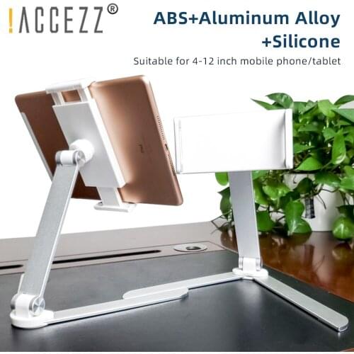 !ACCEZZ New Tablet Stand Adjustable Folding Holder For IPad Pro Tablet PC Bed Desktop Wall 360 Degree Rotation Home Office Stand