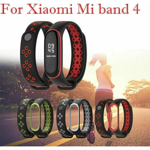 WristBand Bracelet for Xiaomi MiBand 3 4 Miband Strap Replacement Breathable Strap for Xiaomi Mi Band 4 Silicone Wrist Strap