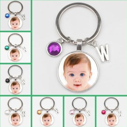Handmade Personality Photo Family Photo Baby Child Dad Mom Brother Sister Grandparents Family Portrait Keychain Private Custom