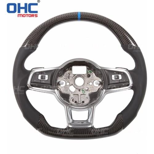 Real Carbon Fiber steering wheel for V-W Golf MK7 MK7.5 GLI Scirocco Golf R