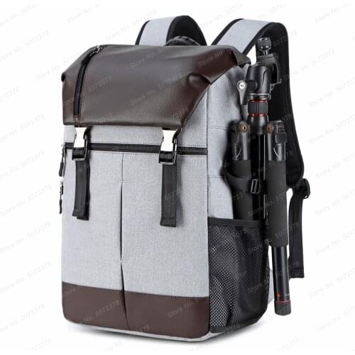 New Arrived DSLR Waterproof Camera Backpack Large Capacity Anti-theft Photography Bag for Canon Nikon Sony w/ Reflector Stripe