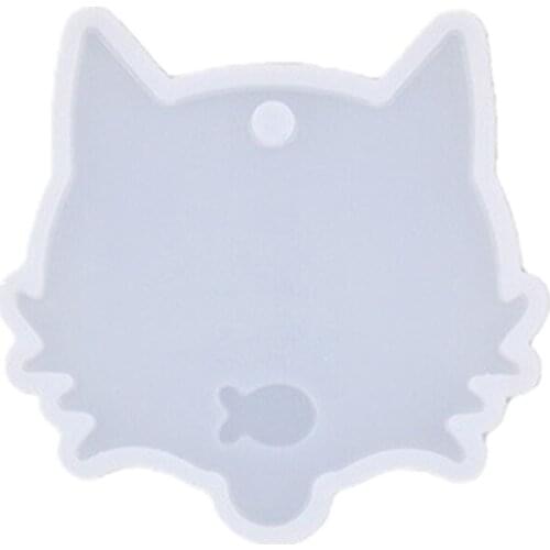 Crystal Epoxy Resin Mold DIY Cat/Dog Tag Plate Pendant Casting Silicone Mould A0NF
