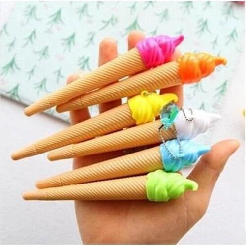 Cute Creative Ice Cream Cone Gel Pen Children Student Stationery School Supplies Gift Prize Office 1 Pcs Random School Supplies