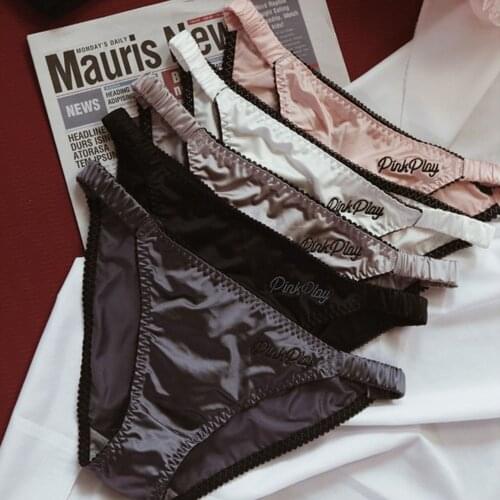 2020 Sexy Girl Thong Women Smooth Fitness Underwear Panty Low Waist Sport Panties Embroidery Briefs Underpants