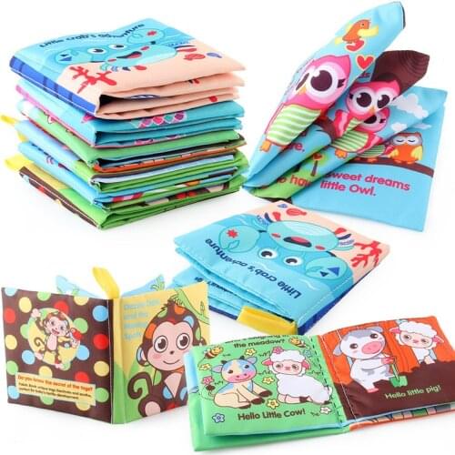 0-12 Months Baby Cloth Book Intelligence Development Soft Learning Cognize Reading Books Early Educational Toys Readings