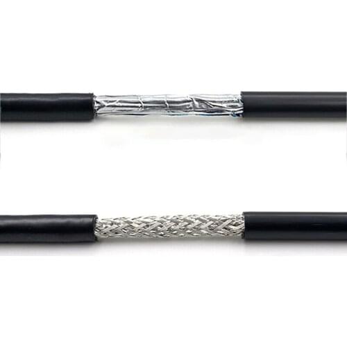 UL2464 22AWG Al Aluminum Foil Braided Shielded Wire Multi-Core 2/3/4/5/6Cores Tinned Copper Signal Wires