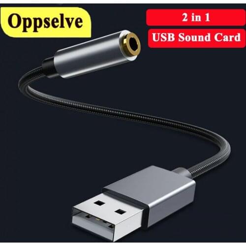 USB Virtual 7.1 Channel External USB Audio Sound Card Connector Sound Cards For Laptop PC Speaker 3.5mm AUX Earphone Adapter