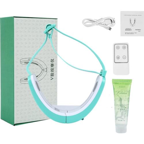V-Line Up Lift Belt Machine Blue LED Photon Therapy Face Lifting Slimming Vibration Massager Double Chin Reducer