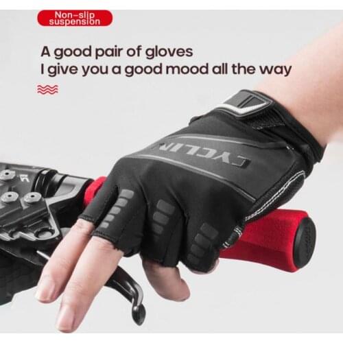 Half Finger Cycling Bike Gloves Anti Slip Shock Breathable Absorbing Sweat Design Short Sports Gloves Accessories For Men Women