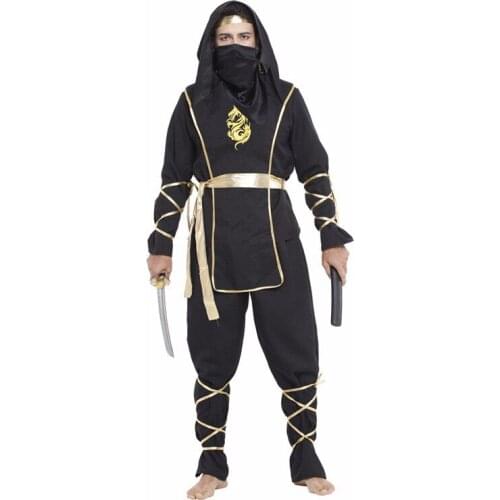 Adult Man Martial Arts Hokkaido Samurai Ninja Cosplay Costume Halloween Party Clothing Decorations Supplies Uniforms
