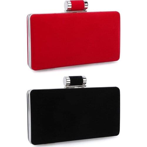 Womens Formal Evening Bags Velvet Wedding Prom Party Clutch Purses