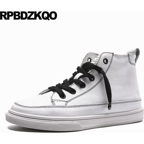 Chinese white high top women flats casual designer shoes china round toe size 35 lace up sneakers ladies comfortable trainers