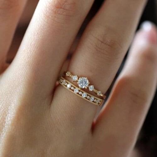 Delicate 925 sterling silver Simple Round Circle Stacking CZ eternity Band Rings For Women girls Classic Wedding fashion jewelry