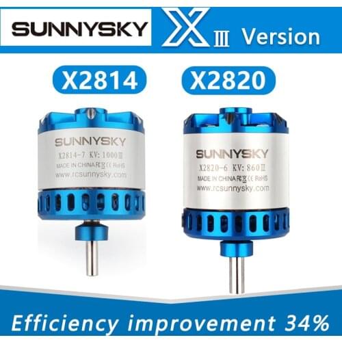1PCS SUNNYSKY X2814-III X2820-III I 570KV 860KV 900KV 1000KV 1200KV 1250KV 1400KV 3-4S Brushless Motor for RC Drone part