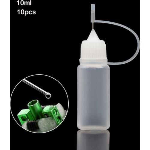 10Pcs 10ML Reuse Plastic Glue Applicator Needle Squeeze Bottle Paper Quilling Scrapbooking Paper DIY Craft Tools