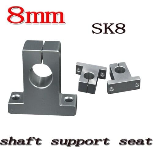 12pcs/lot SK8 SH8A 8mm linear shaft support 8mm Linear Rail Shaft Support CNC parts 3D printer shaft support seat