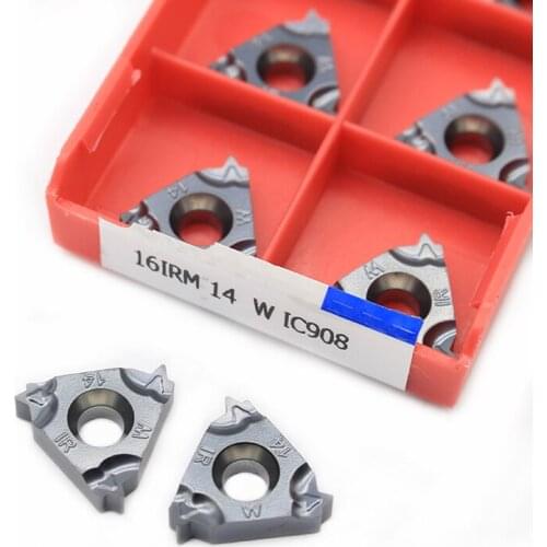 16IRM 14W IC908 10pcs Carbide Inserts Plate CNC Threaded Blade Lathe Cutter Tool Turning Tools
