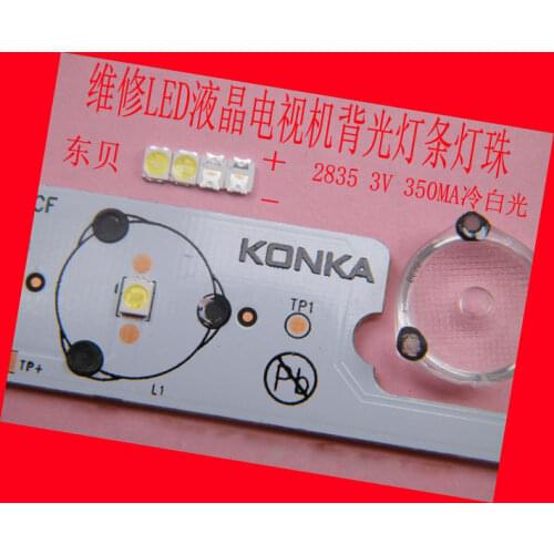 200piece/lot for repair Konka Changhong Hisense LCD TV LED backlight SMD LEDs 3V 2835 Cold white light emitting diode
