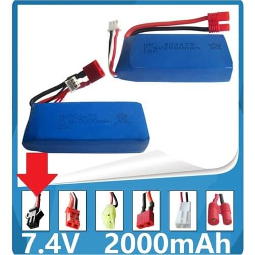 7.4V 2000mAh Syma X8C X8W X8G quadrocopter 7.4V 2000mAh high capacity Lipo battery 7.4V 903475 Multiple outlets NO.1 for SM plug