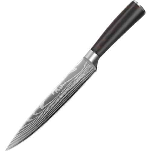 7cr17 Stainless Steel Knife Chef Slicing Santoku Utility Paring 8 Inch Holder Cooking Tools