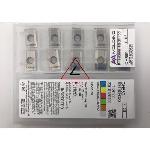 ADET160308SR CH550 10pcs Hitachi high cutting performance CNC indexable inserts