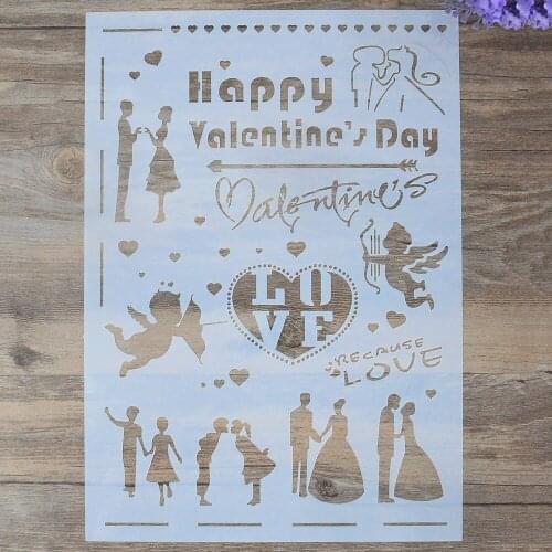 DIY Craft Layering Wedding Stencils For Walls Painting Scrapbooking Stamping Album Decorative Embossing Paper Card Template