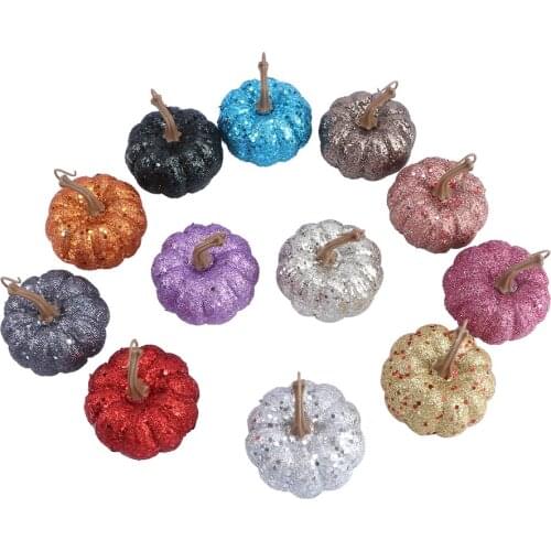 12PCS 8CM Multi-purpose Pumpkin Decor Pumpkin Decor Party Decor Props
