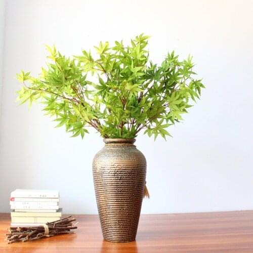 Artificial maple leaf Red green artificial flower green plants flower arrangement Set decoration leaf