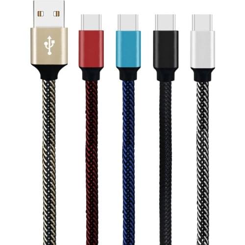 0.3 M Type C Data Cable Nylon Braided Rope Type C Digital Cables Sync Charger Cord Charging Cable usb type c Phone Accessories