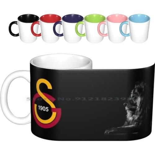 Galatasaray Lion Ceramic Mugs Coffee Cups Milk Tea Mug Galatasaray Gs Cimbom Turkey Turkiye Turkish Football Soccor Gssk Spor