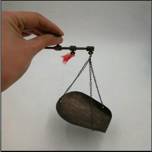 Chinese Antique bronze collection medical herbs small copper balance is said to do the old Weighbeam called antique handicrafts