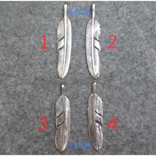 Takahashi Kagura Goros Handmade 925 Sterling Silver Feather Pendant Male Personality Jewelry Classic Necklace Accessories