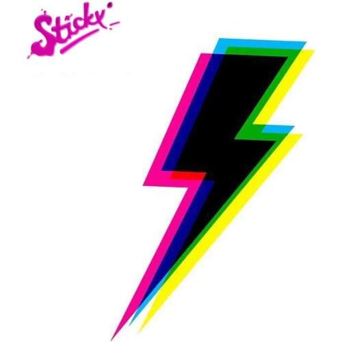 STICKY Lightning Funny Car Stickers DIY Graphics Anime Car Sticker Decal Decor Motorcycle Off-road Laptop Trunk Guitar