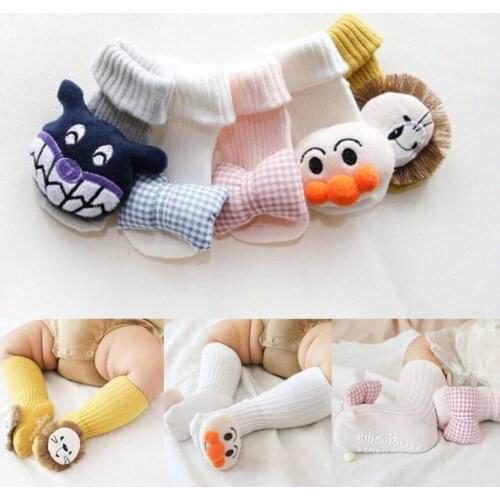 Newborn Baby Cute Cartoon Animal Floor Socks Anti-Slip Cotton Boy Girl Knitted Warm Socks Floor Slipper Socks Boots Shoes