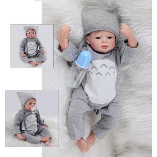 Realistic Baby Reborn Doll Boy 22 Inch 55 Cm Soft Silicone Simulating Newborn Handmade Toy Birthday Gift Private Collection