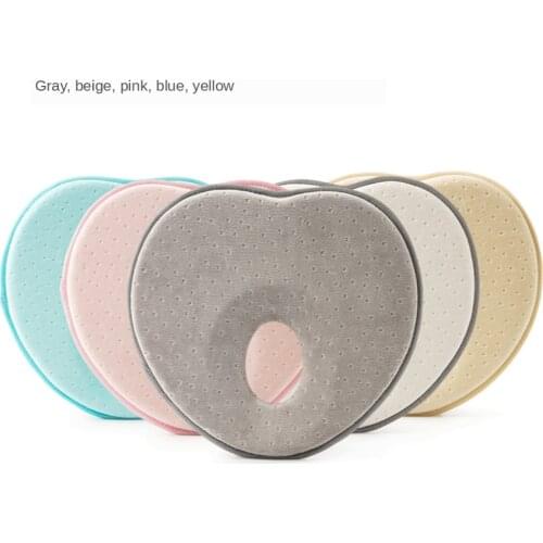 New Baby Pillow Explosion Type Love Stereotype Pillow Velvet Memory Foam Newborn Anti-deflection Head Correction Head Shape